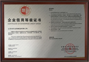 AAA企業(yè)信用等級(jí)證書(shū)